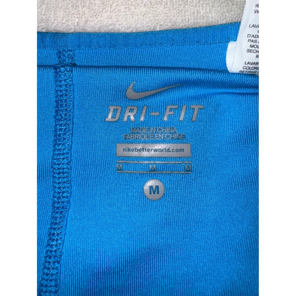 Nike Dri-FIT Womens Running Skort Blue Orange Geometric Stripe Size Medium - Picture 2 of 3
